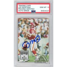 Joe Montana 1993 Playoff Autograph Card #20 PSA/DNA 10