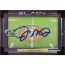 Joe Montana 2021 Panini Black Shadowbox Auto #SSJ-JM 8/10