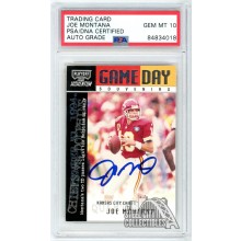 Joe Montana 2000 Playoff Momentum Game Day Autograph Card #GDS1 PSA/DNA 10