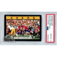 Joe Montana 1985 Topps Road To The Superbowl Autograph Card #148 PSA/DNA 10