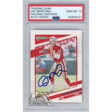 Joe Montana 2021 Panini Donruss Autograph Card #57 PSA/DNA 10