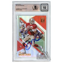 Joe Montana 2021 Panini Donruss Elite Autograph Card #99 BAS 10