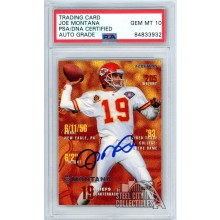 Joe Montana 1995 Fleer Autograph Card #183 PSA/DNA 10
