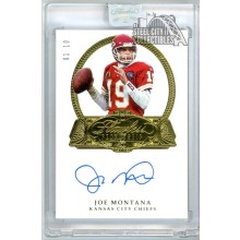 Joe Montana 2017 Panini Flawless Gold Penmanship Autograph Card #FP-JM 01/10