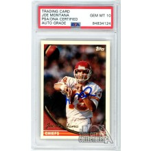Joe Montana 1994 Topps Autograph Card #520 PSA/DNA 10