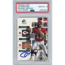 Joe Montana 1999 Upper Deck SP Signature Edition Autograph Card #J8 PSA/DNA 10