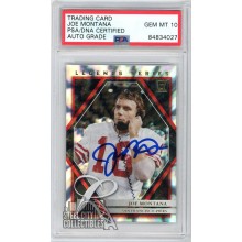 Joe Montana 2021 Panini Donruss Legends Series Autograph Card #LS2 PSA/DNA 10