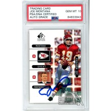 Joe Montana 1999 Upper Deck SP Signature Edition Autograph Card #J7 PSA/DNA 10