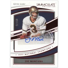 Joe Montana 2022 Immaculate Collegiate Champions Auto 8/25 (Surface Marks)