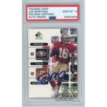 Joe Montana 1999 Upper Deck SP Signature Edition Autograph Card #J4 PSA/DNA 10