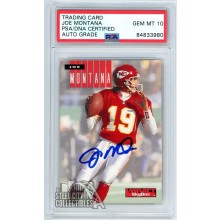 Joe Montana 1994 Skybox Impact Autograph Card #122 PSA/DNA 10