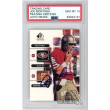 Joe Montana 1999 Upper Deck SP Signature Edition Autograph Card #J1 PSA/DNA 10