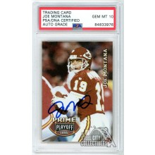 Joe Montana 1995 Playoff Prime Autograph Card #153 PSA/DNA 10