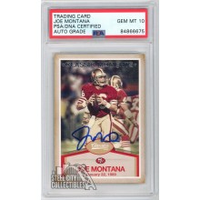 Joe Montana 2016 Panini Classics Classic Moments Autograph Card #9 PSA/DNA 10