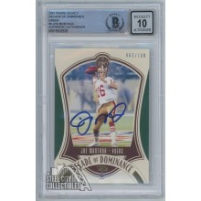 Joe Montana 2021 Panini Legacy Decade Green Autograph Card #9 053/100 BAS 10