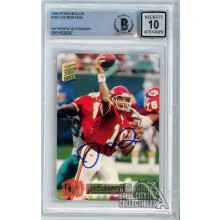 Joe Montana 1994 Topps Stadium Club Autograph Card #160 BAS 10