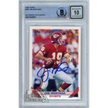 Joe Montana 1993 Topps Autograph Card #340 BAS 10