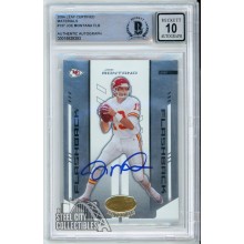 Joe Montana 2004 Leaf Certified Materials Flashback Autograph Card #137 BAS 10