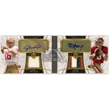 Steve Young Joe Montana 2013 Topps Supreme Dual Patch Auto Booklet 9/15