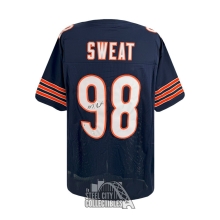 Montez Sweat Autographed Chicago Custom Navy Football Jersey -JSA