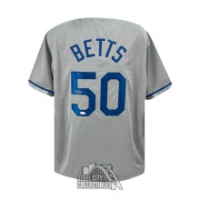 Mookie Betts Autographed Los Angeles Custom Gray Baseball Jersey - JSA