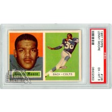 Lenny Moore 1957 Topps Card #128 PSA 6 EX-MT (053)