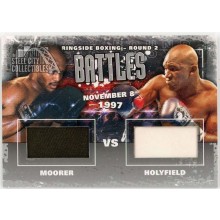 Michael Moorer Evander Holyfield 2011 ITG Ringside Boxing Battles Silver Trunks Card B-04