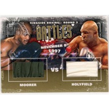 Michael Moorer Evander Holyfield 2011 ITG Ringside Boxing Battles Gold Trunks Card #B-04 /10