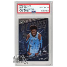 Ja Morant 2019-20 Panini Donruss Optic My House! Autograph Rookie Card #7 PSA/DNA 10 (Light Blue)