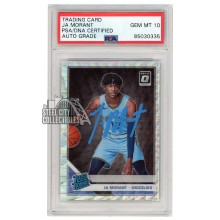 Ja Morant 2019-20 Panini Donruss Optic Rated Rookie Fanatics Autograph Card #168 PSA/DNA 10 (Light Blue)