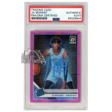 Ja Morant 2019-20 Panini Donruss Optic Rated Rookie Hyper Pink Autograph Card #168 PSA/DNA (Light Blue)
