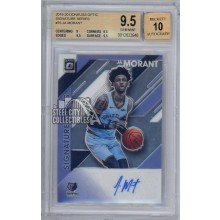 Ja Morant 2019-20 Panini Donruss Optic Rookie Autograph Card BGS 9.5 Auto 10