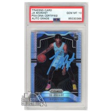 Ja Morant 2019-20 Panini Prizm Hyper Autograph Rookie Card #249 PSA/DNA 10 (Light Blue)