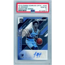 Ja Morant 2019-20 Panini Donruss Optic Rookie Autograph Card PSA 10 Gem MT