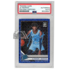 Ja Morant 2019-20 Panini Donruss Optic Rated Rookie Blue Velocity Autograph Card #168 PSA/DNA (Light Blue)