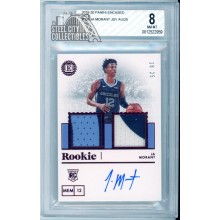 Ja Morant 2019-20 Panini Encased Rookie Red Patch Auto Card 18/25 BGS 8 Auto 10