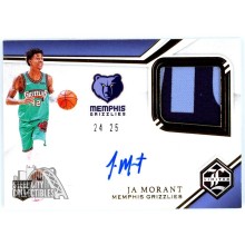 Ja Morant 2019-20 Panini Chronicles Limited Rookie Patch Auto Card #LR-JAM 24/25