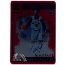 Ja Morant 2019-20 Panini Impeccable Stainless Stars Red Rookie Auto Card 17/60