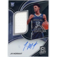 Ja Morant 2019-20 Panini Spectra Prizm Rookie Patch Autograph Card #191 81/99