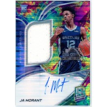 Ja Morant 2019-20 Panini Spectra Celestial Prizm Rookie Patch Auto Card 50/75