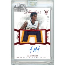Ja Morant 2019-20 Panini Flawless Ruby Rookie Patch Autograph Card #141 06/20