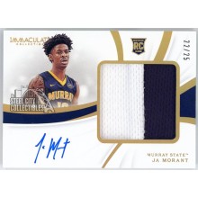 Ja Morant 2019-20 Panini Immaculate Rookie Patch Autograph Card #82 22/25