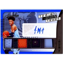 Ja Morant 2019-20 Panini Absolute Memorabilia Rookie Quad Relic Auto Card 07/25