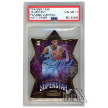 Ja Morant 2019-20 Panini Contenders Superstar Autograph Rookie Card #9 PSA/DNA 10 (Light Blue)