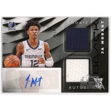 Ja Morant 2019-20 Panini Black Rookie Dual Patch Auto #RM-JA 25/49