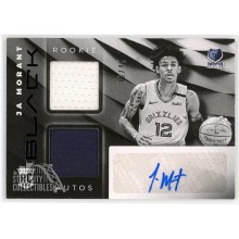 Ja Morant 2019-20 Panini Black & White Rookie Dual Patch Auto #RVM-JA 33/49