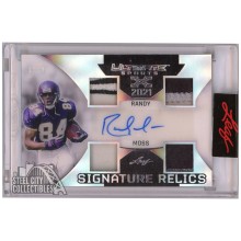 Randy Moss 2021 Leaf Ultimate Signature Relics Game-Used Patch Auto 8/12