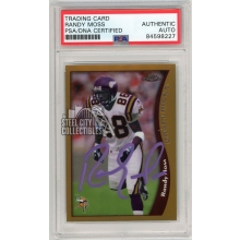 Randy Moss 1998 Topps Chrome Autograph Rookie Card RC #35 PSA/DNA (Purple)