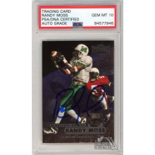 Randy Moss 1998 Skybox Metal Universe Autograph Rookie Card RC #190 PSA/DNA 10
