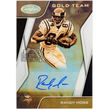 Randy Moss 2017 Panini Certified Gold Team Auto 10/10